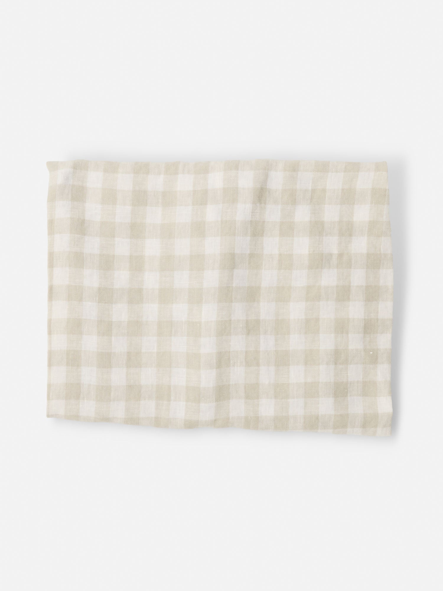 Dove Grey Gingham Linen Baby Lounger Cover