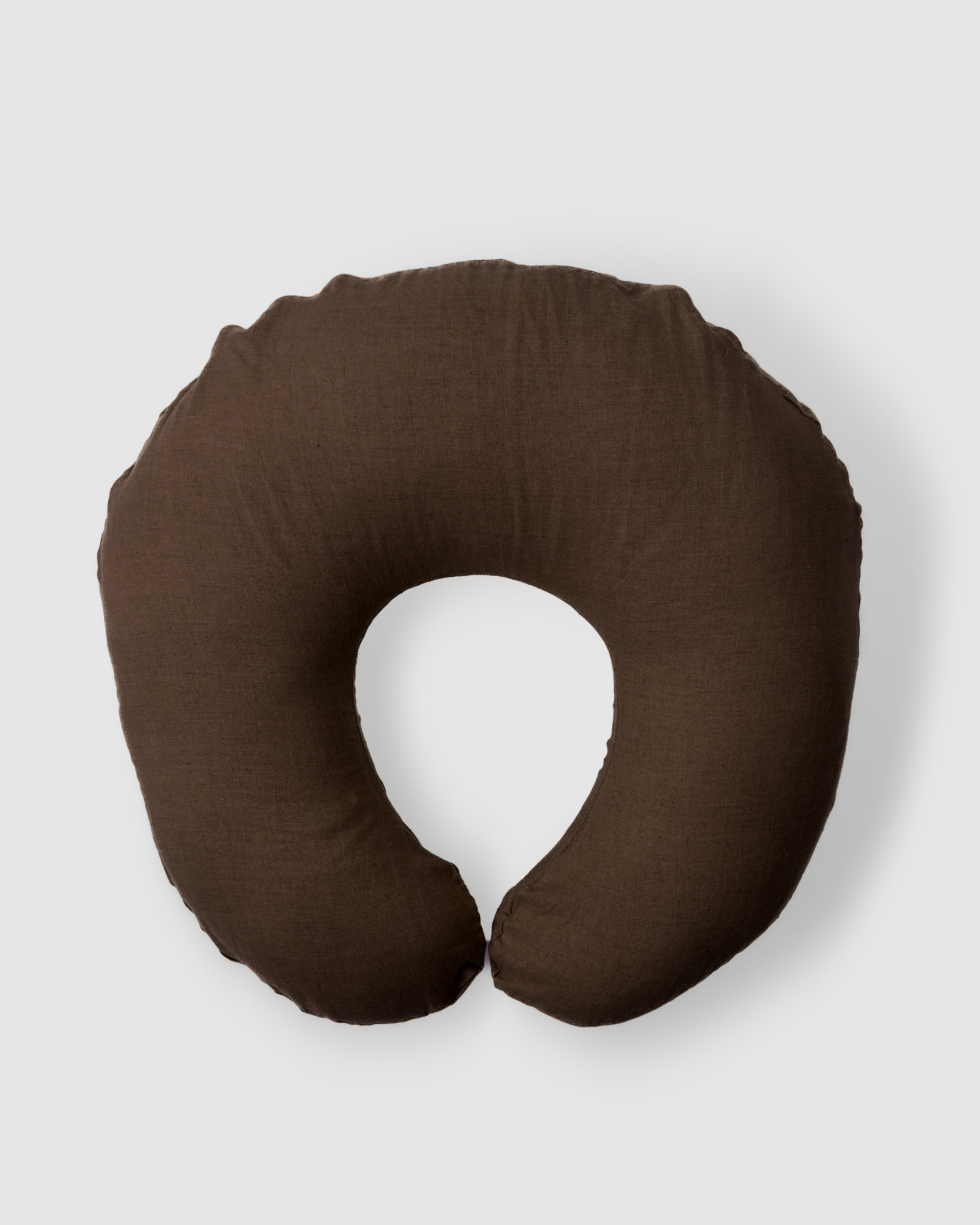 Linen Nursing Pillow - Chocolate