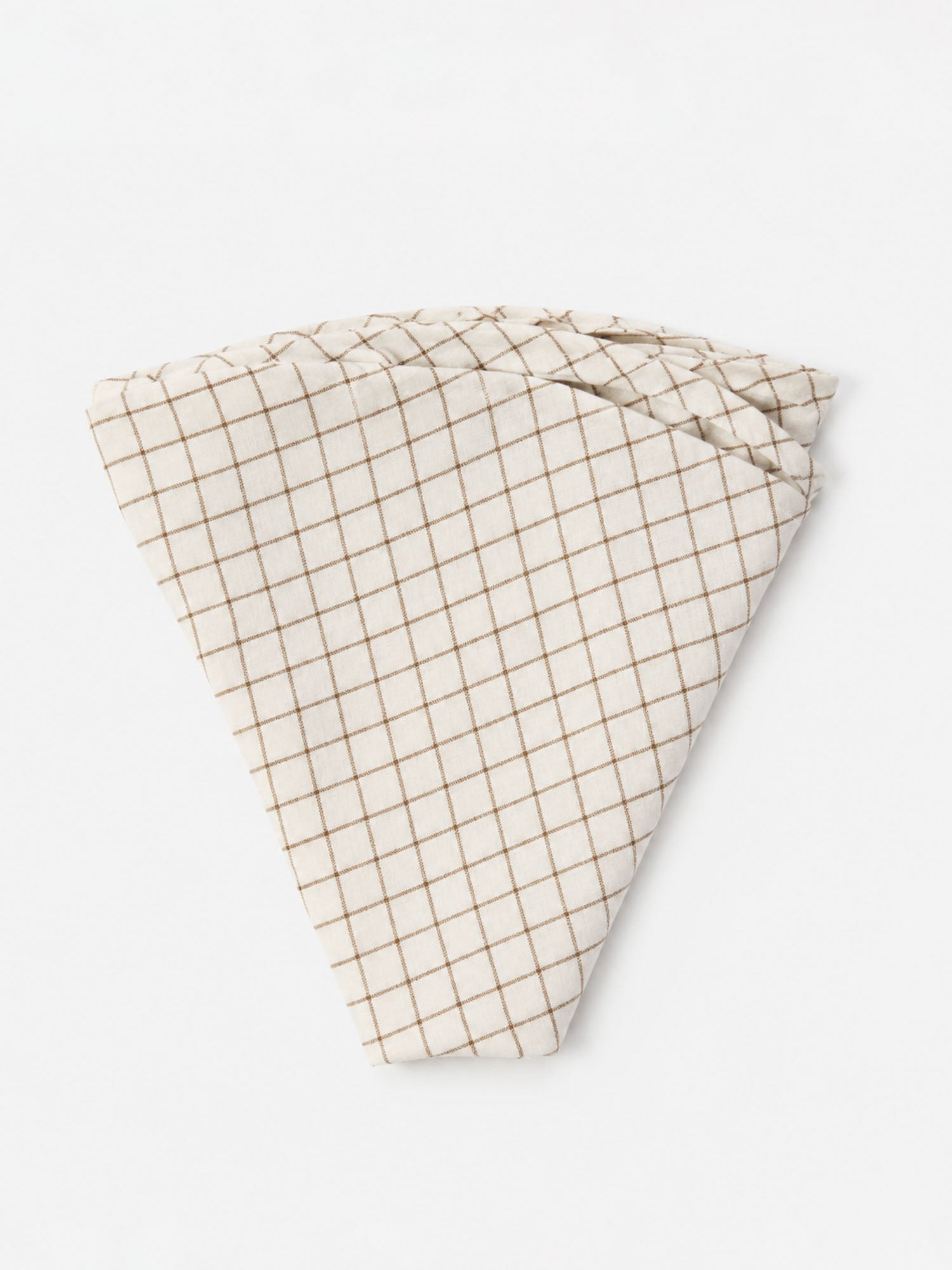 Linen Nursing Pillow Cover - Cinnamon Check