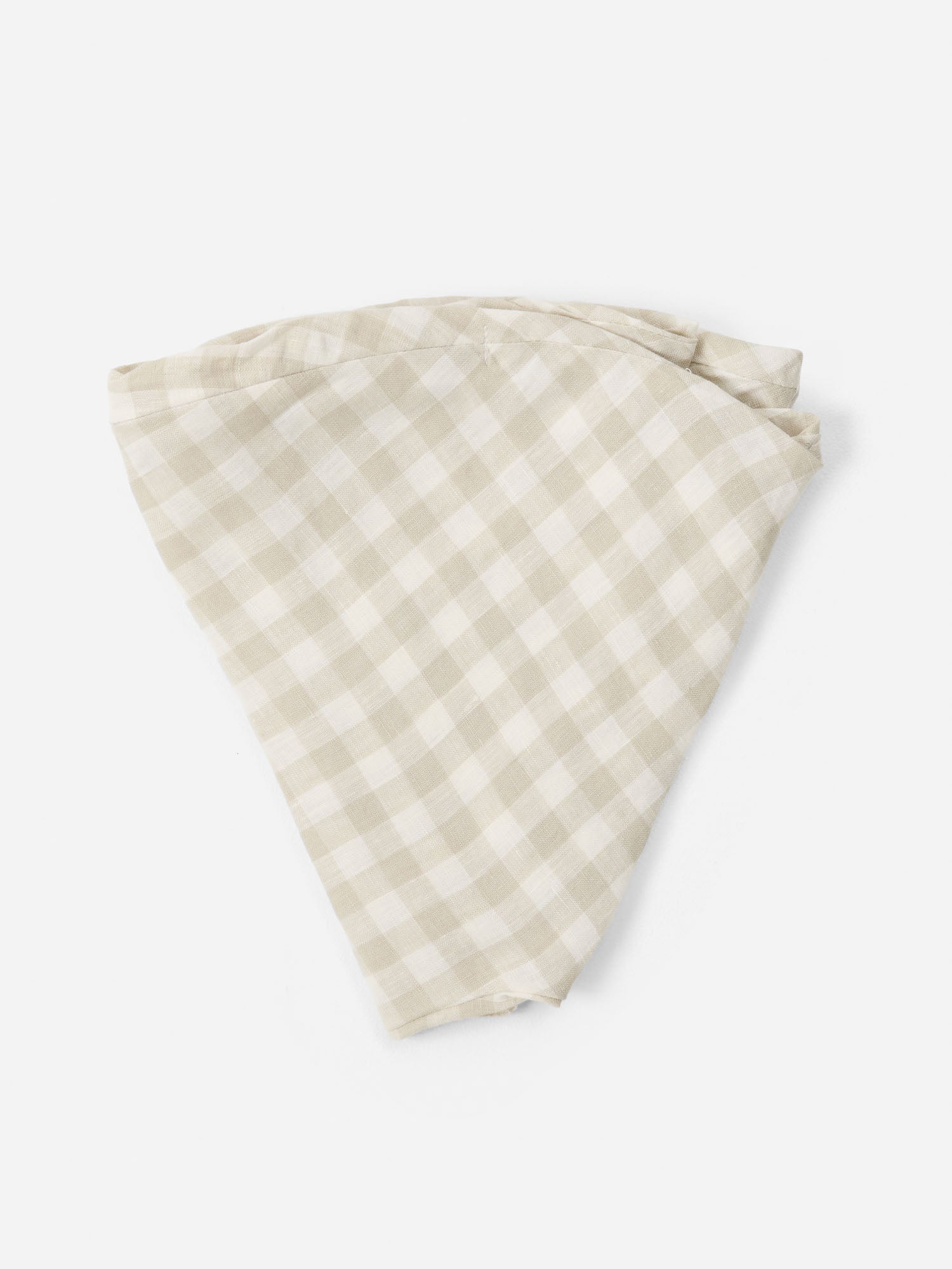 Linen Nursing Pillow Cover - Dove Grey Gingham
