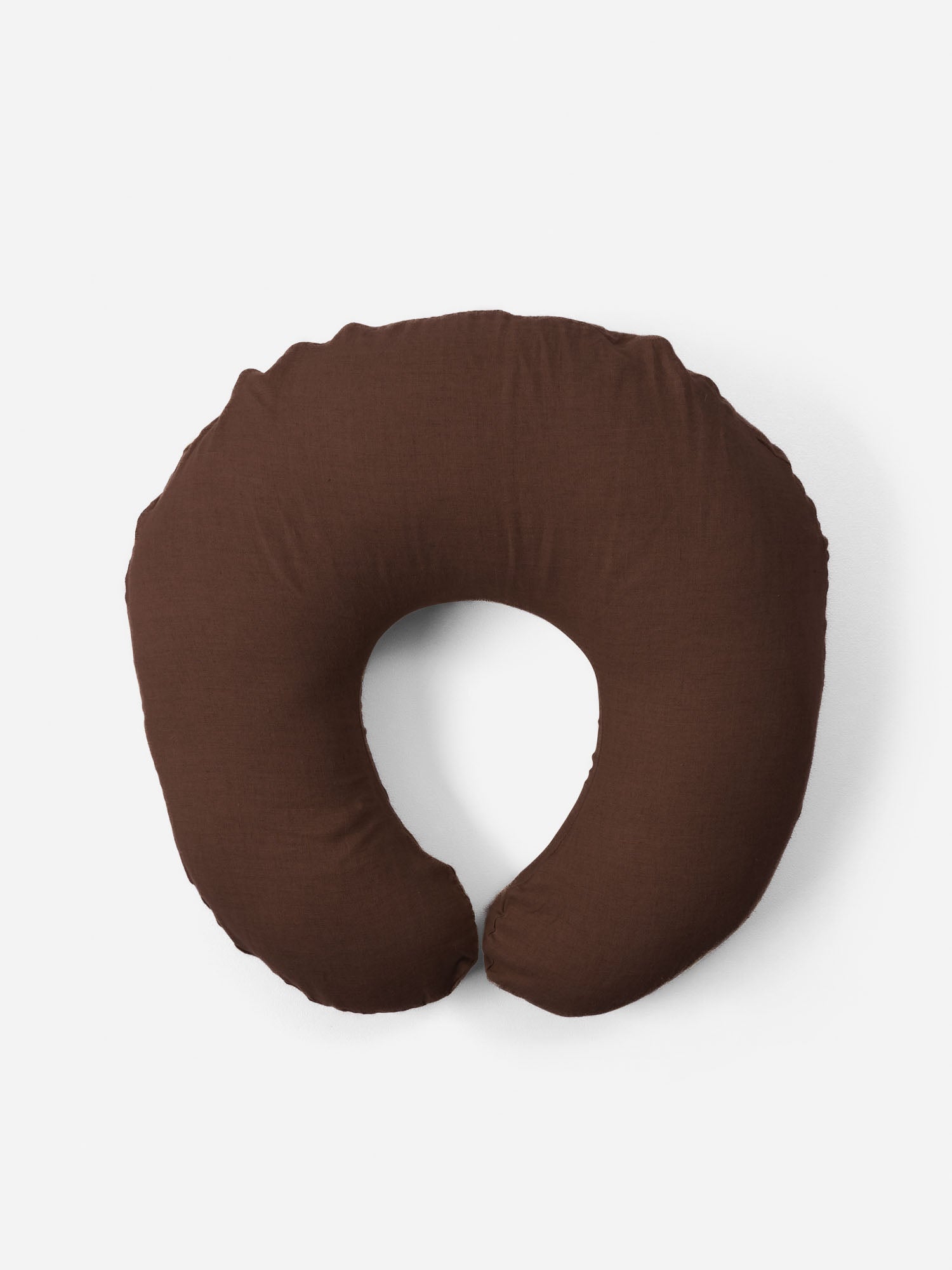 Linen Nursing Pillow - Chocolate linen nursing pillow for newborn feeding support and postpartum comfort 100% pure linen baby bedding