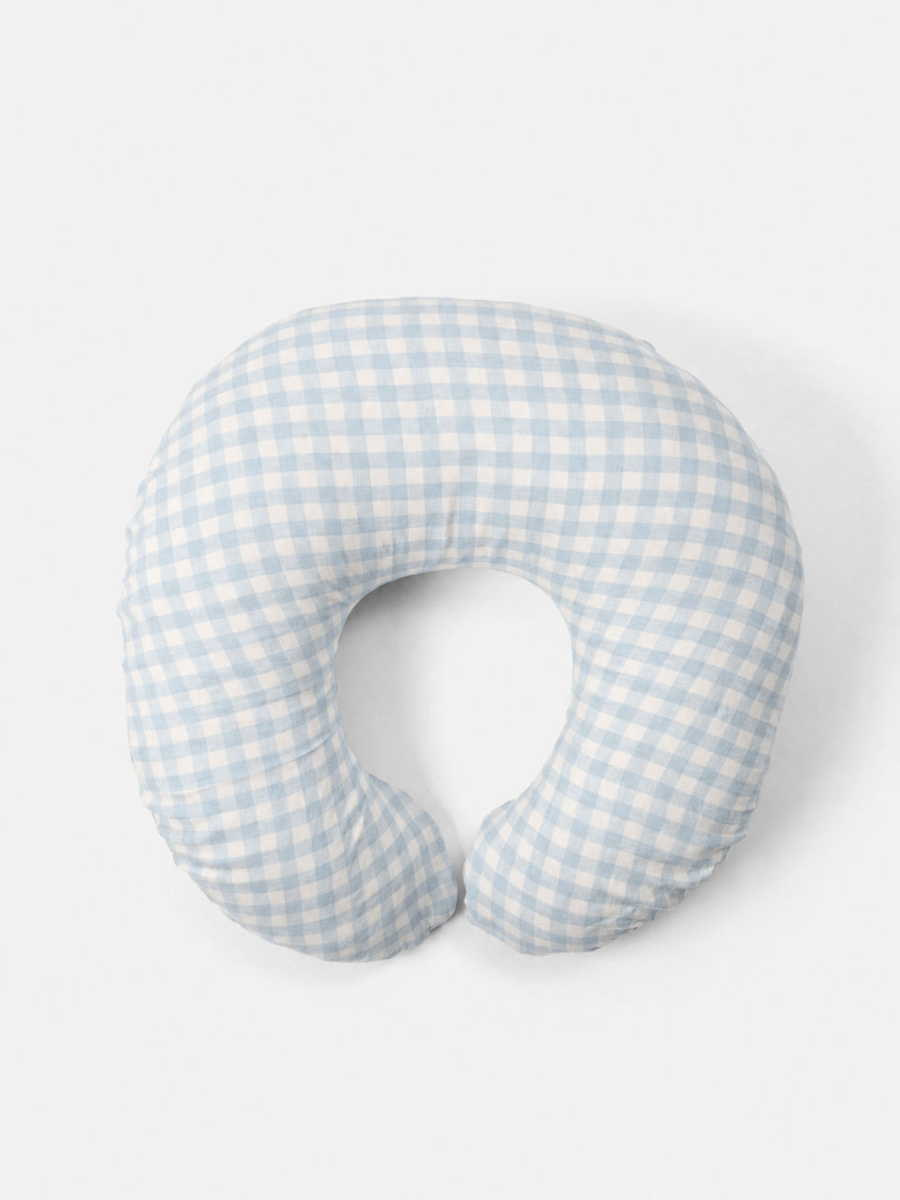 Nursing Pillow - Soft Blue Gingham