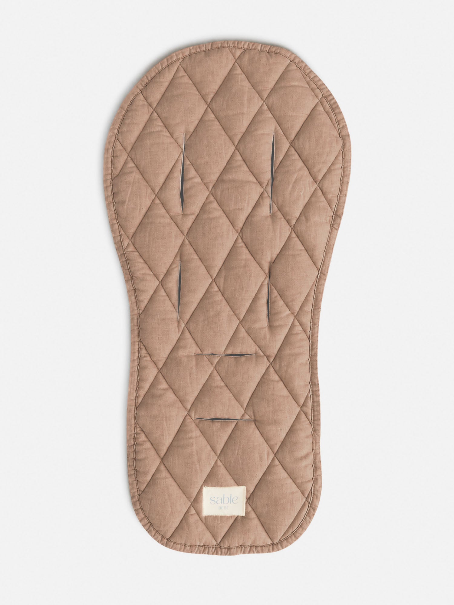 Linen Pram Liner - Cinnamon Check
