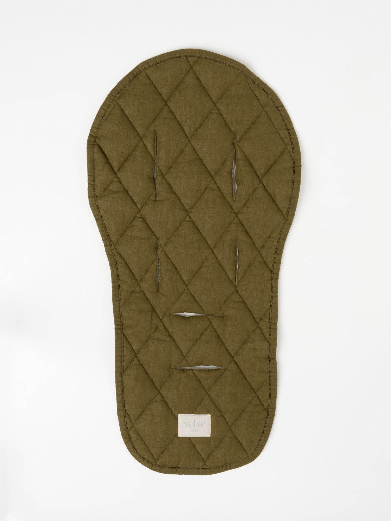 Olive Pram Liner linen pram liner for pram comfort and everyday outings with baby soft breathable linen fabric