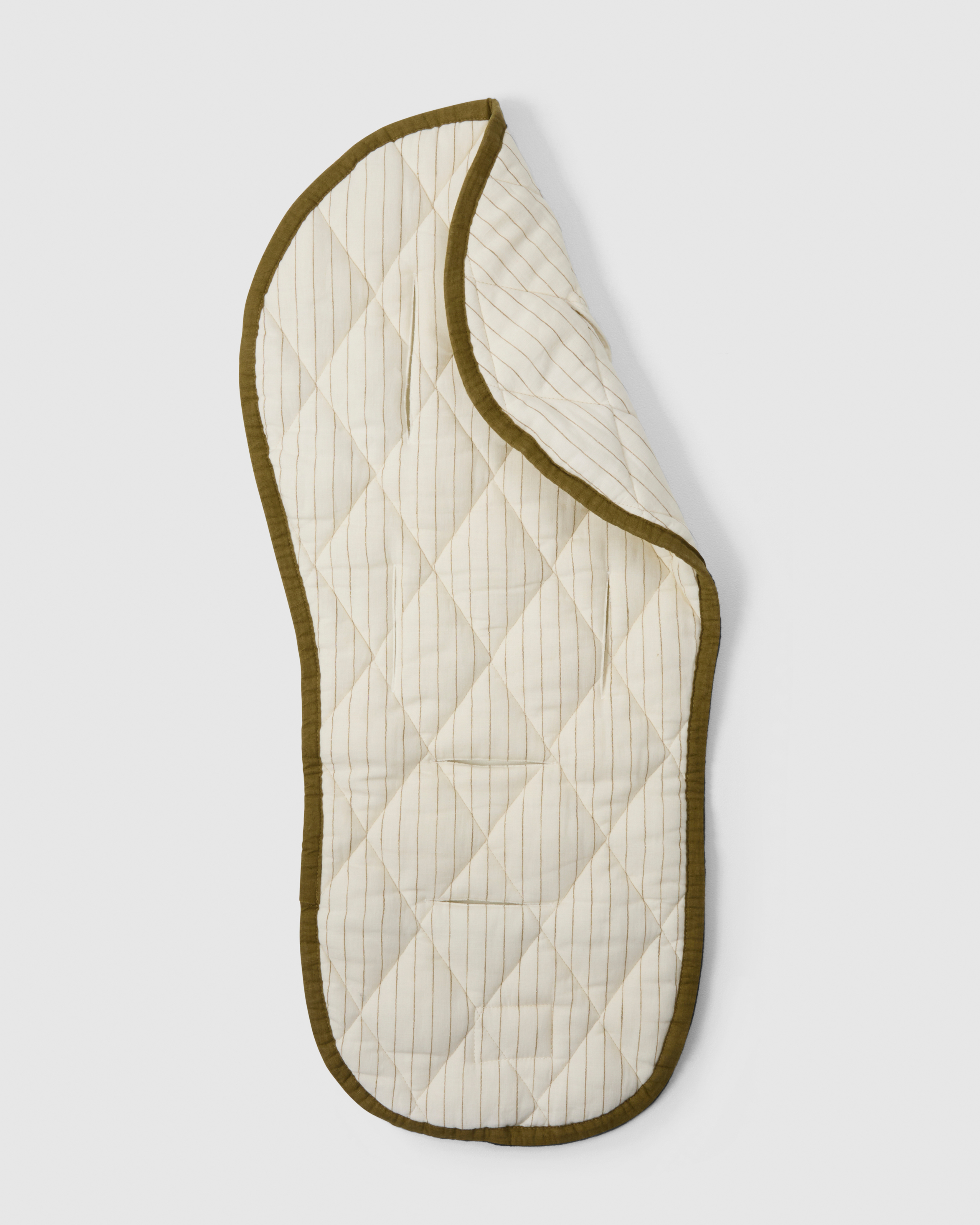 Linen pram liner for added comfort and support