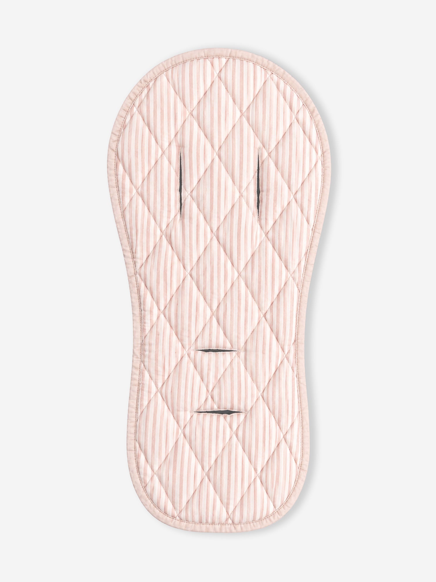 Linen Pram Liner - Pink Striped