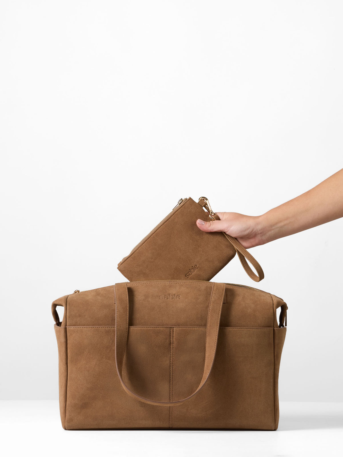 Signature Nappy Bag Bundle - Brown Suede
