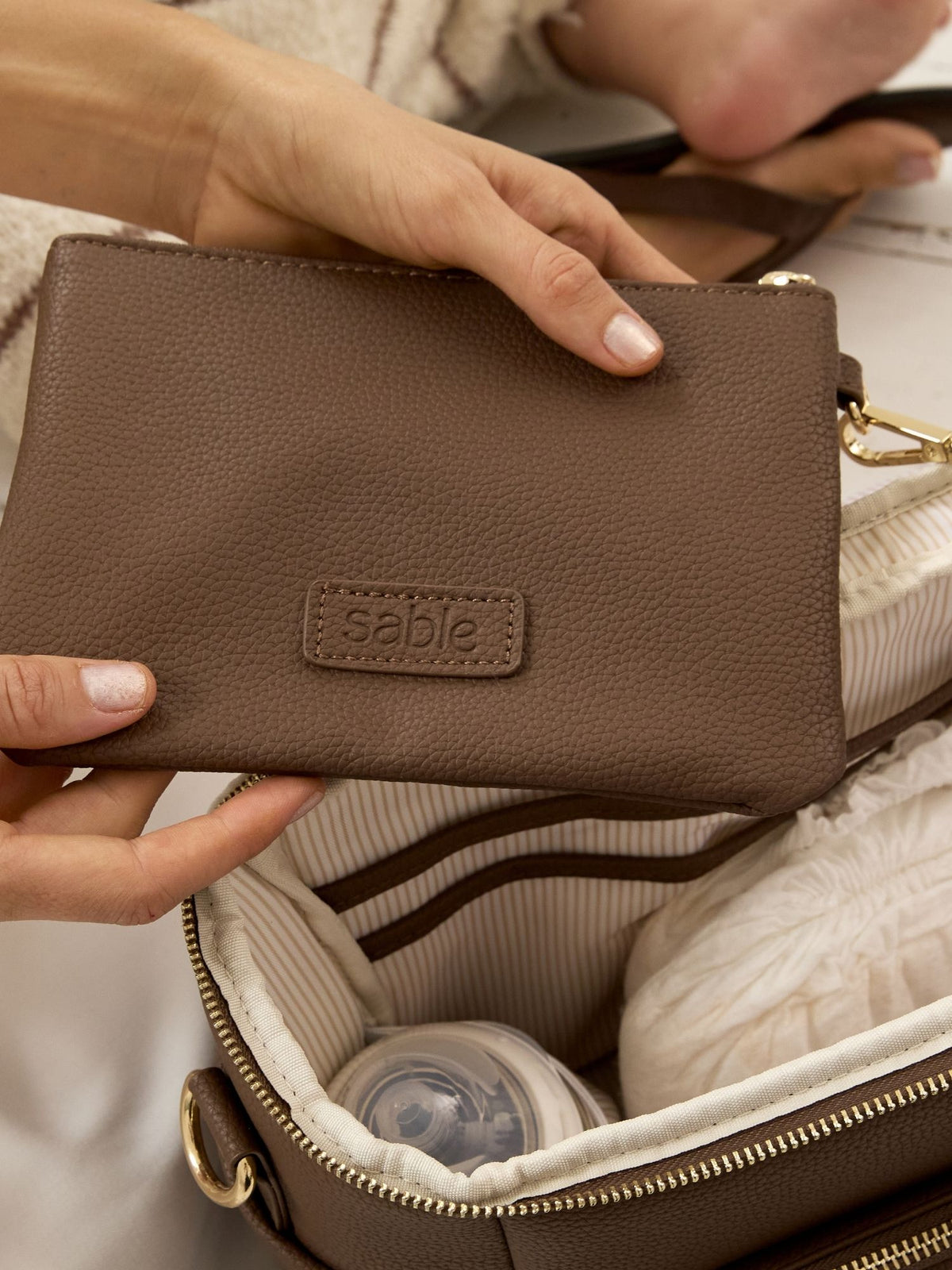 Essentials Pouch - Chocolate Vegan Leather
