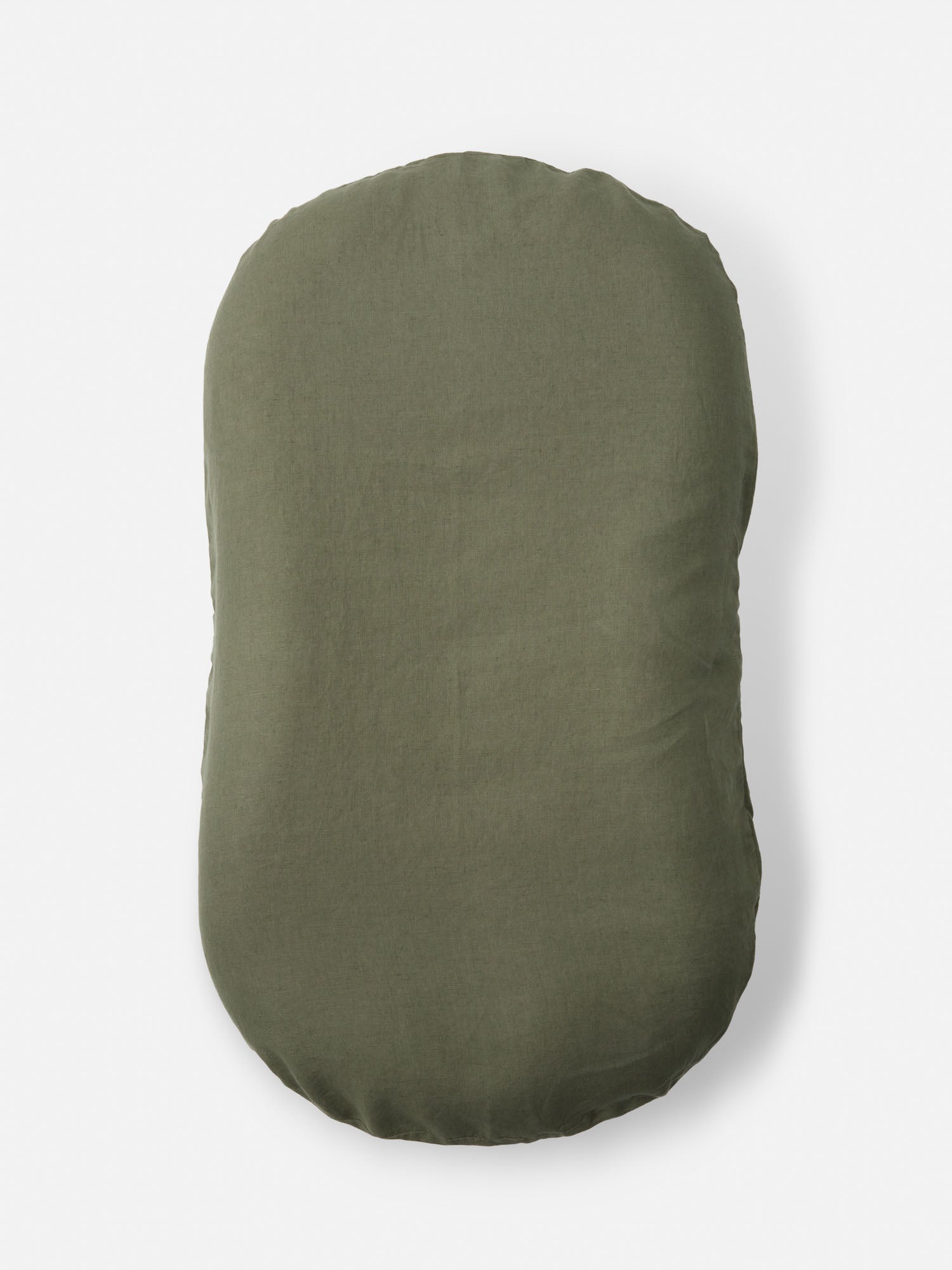Linen Social Baby Lounger | Khaki linen baby lounger for supervised awake time and premium nursery styling luxury nursery essential