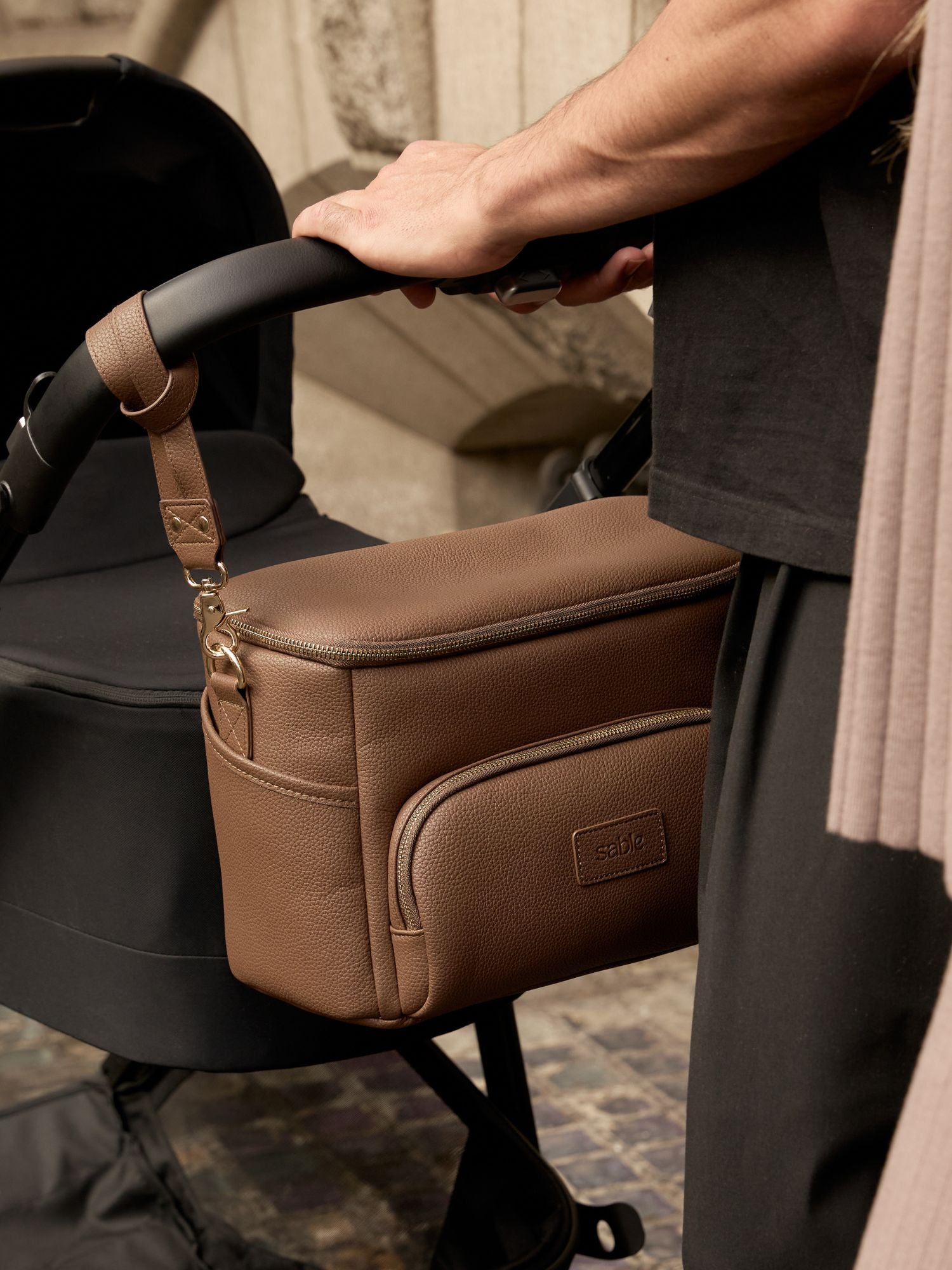 Everyday Pram Caddy Bundle - Chocolate Vegan Leather