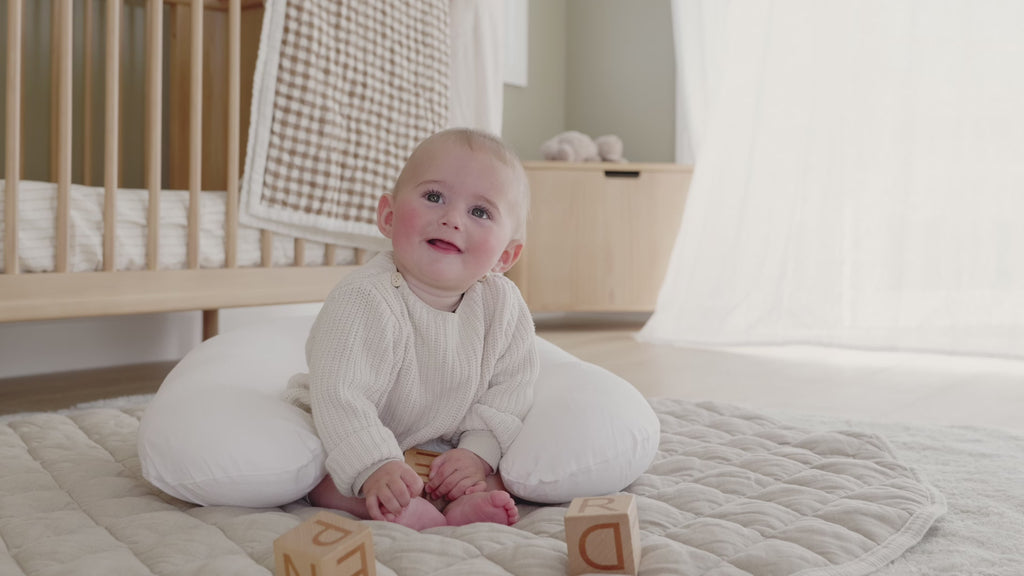 Sable Bebe Linen Nursing Pillow and Linen Playmat