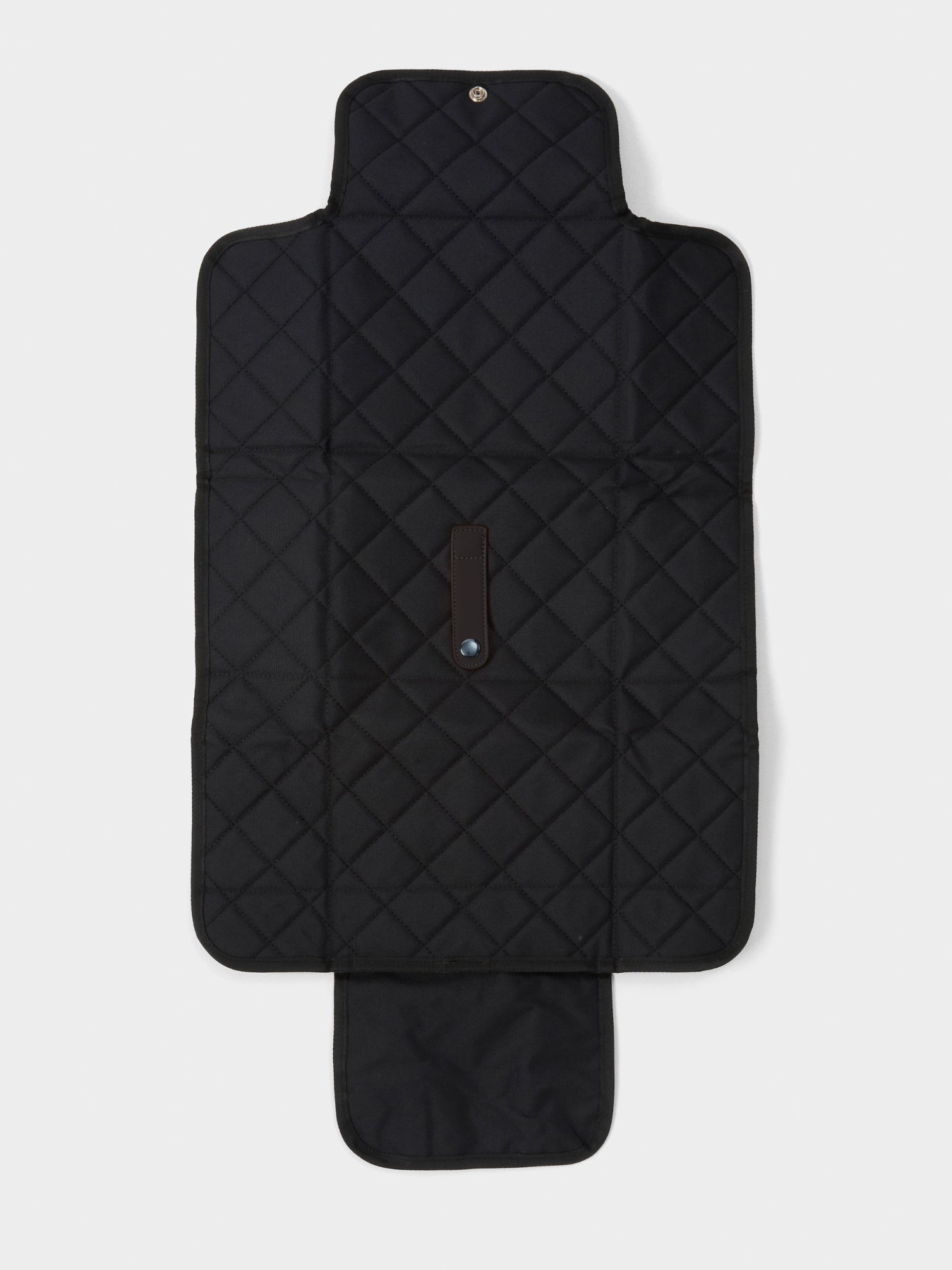 Black Quilted Change Mat quilted baby change mat for portable nappy changes and travel neutral nursery styling