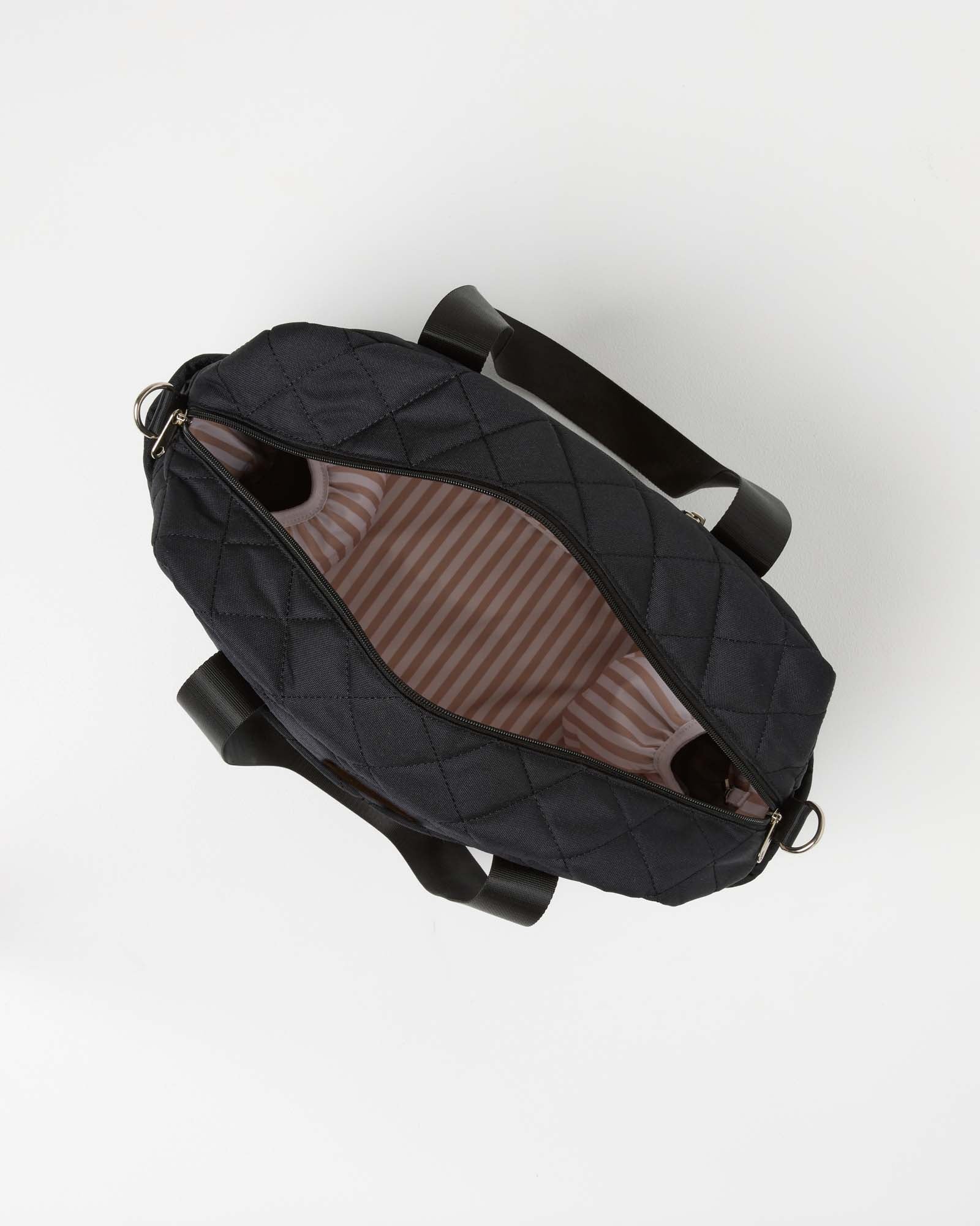 Nappy Bag - Black Quilted (Samples & Seconds)