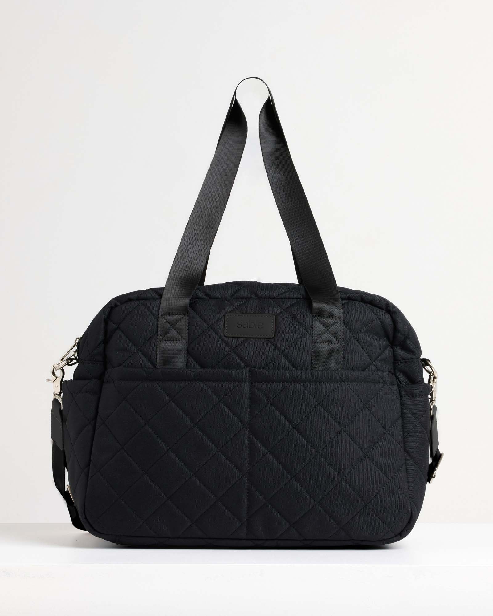 Nappy Bag - Black Quilted (Samples & Seconds)