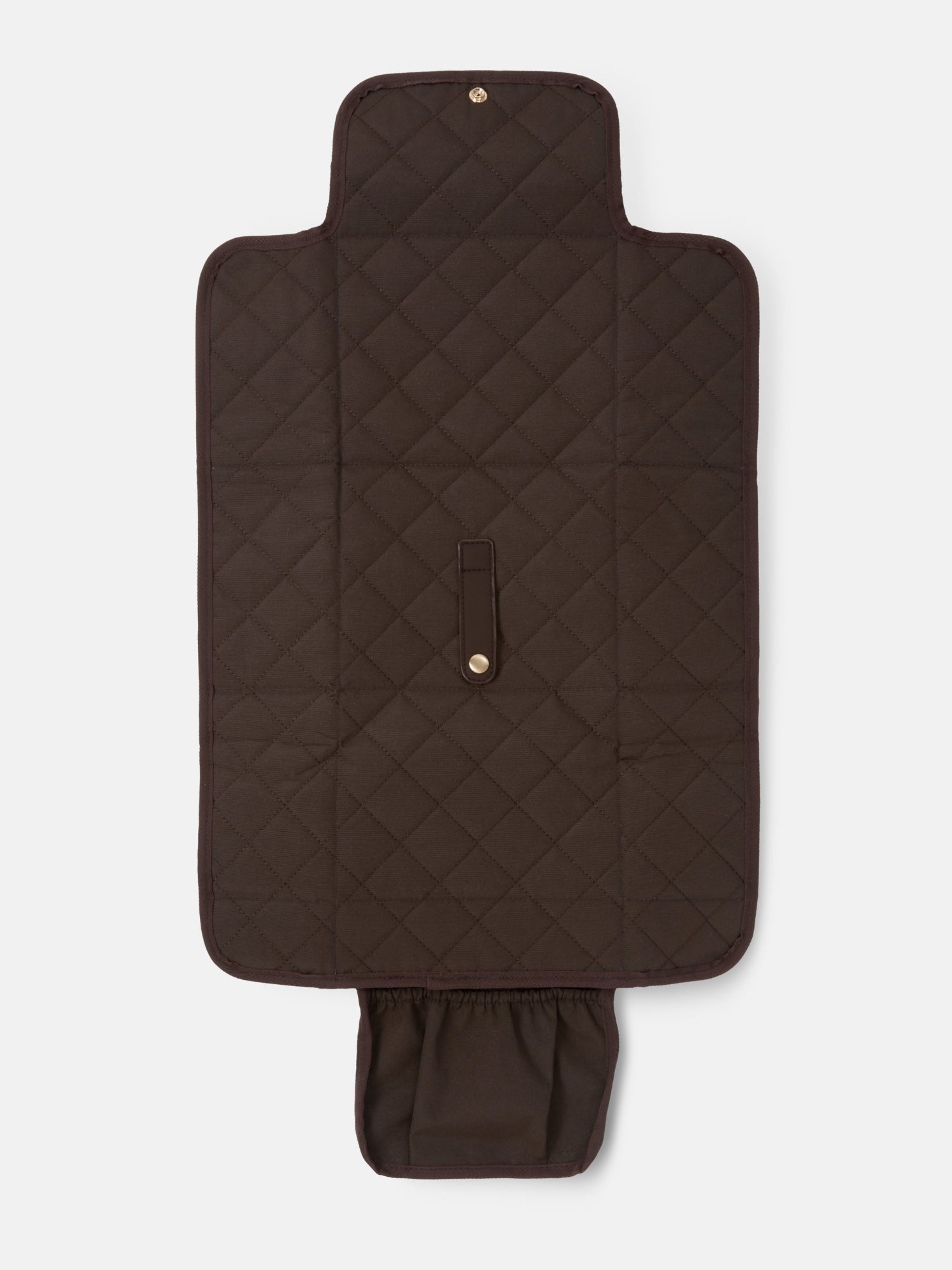 Chocolate Quilted Change Mat quilted baby change mat for portable nappy changes and travel neutral nursery styling
