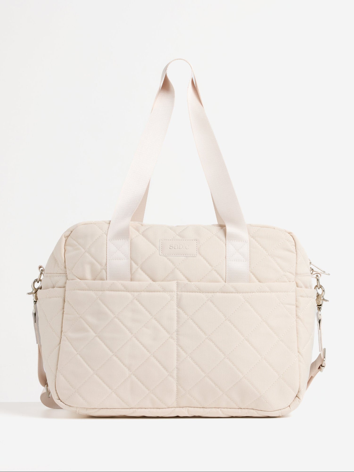 Sand Quilted Nappy Bag quilted nappy bag with spacious storage for baby travel and everyday parenting 100% pure linen baby bedding