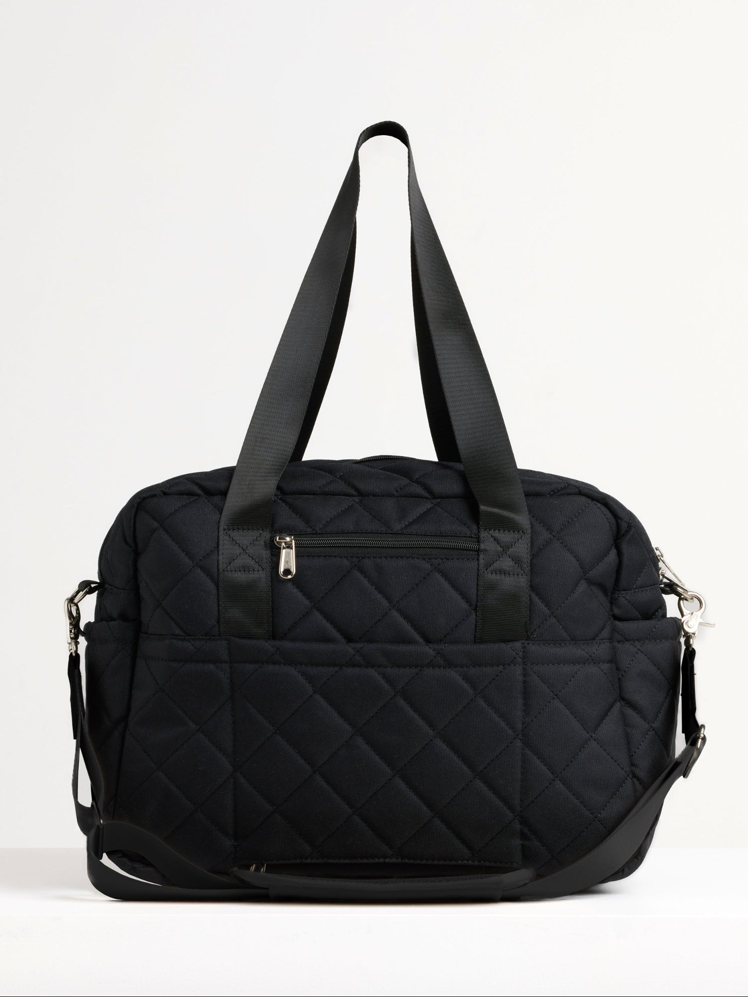 Black Quilted Nappy Bag quilted nappy bag with spacious storage for baby travel and everyday parenting newborn nursery must have