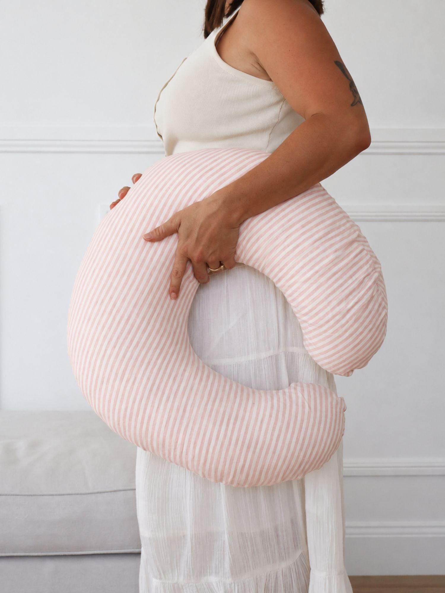 Nursing Pillow - Pink Striped