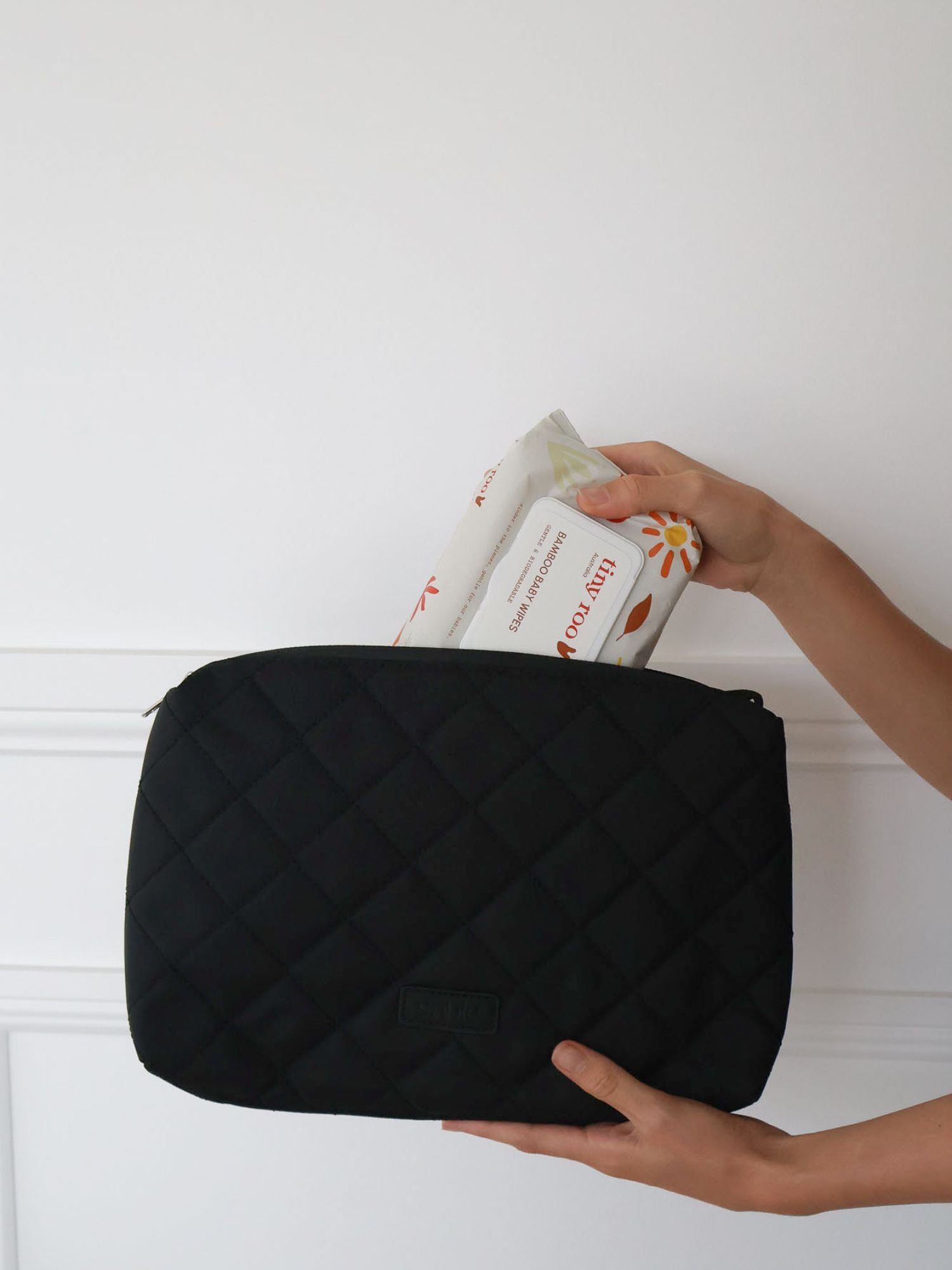 Black Quilted Wet Bag
