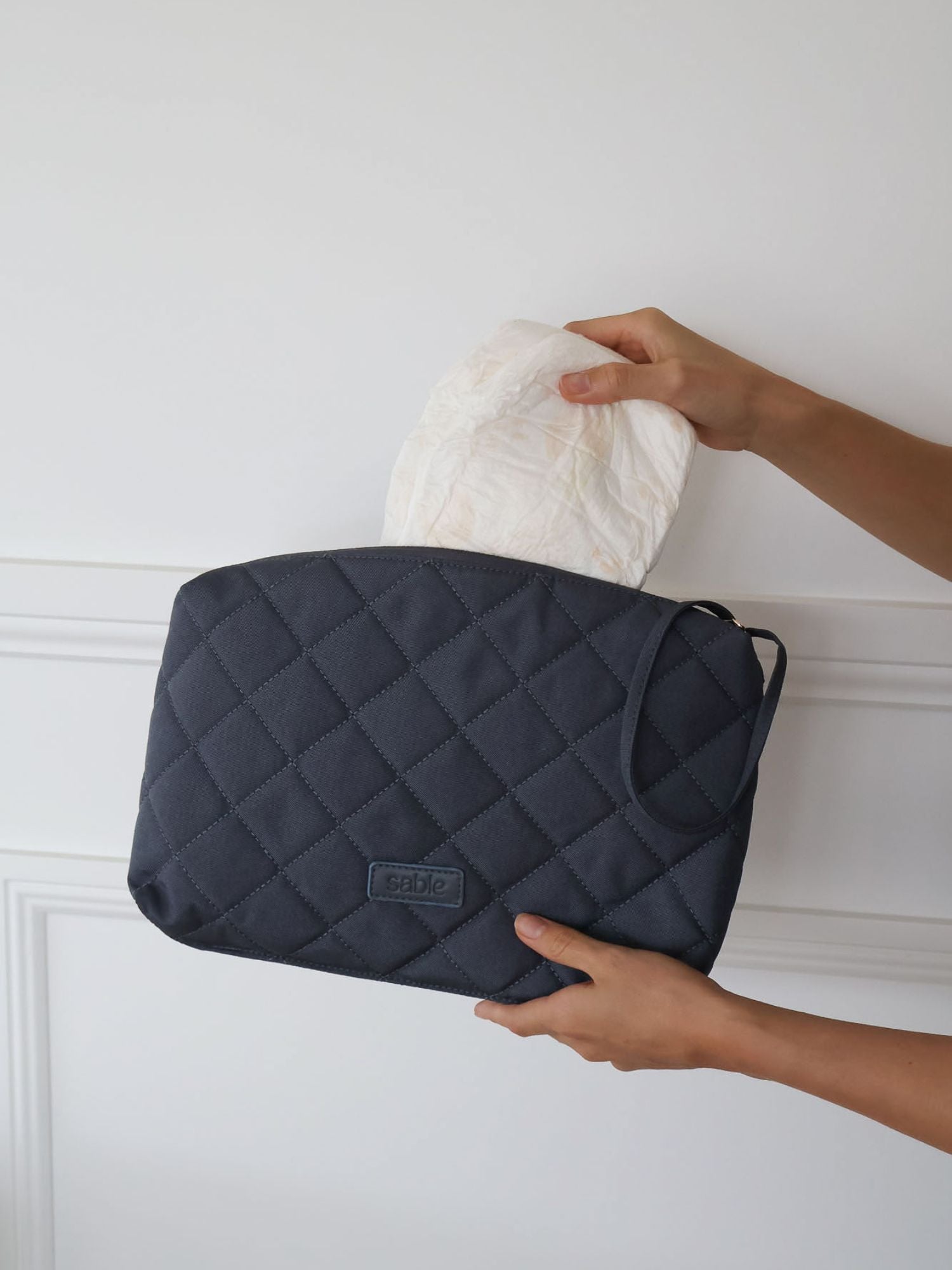 Dusty Blue Quilted Wet Bag