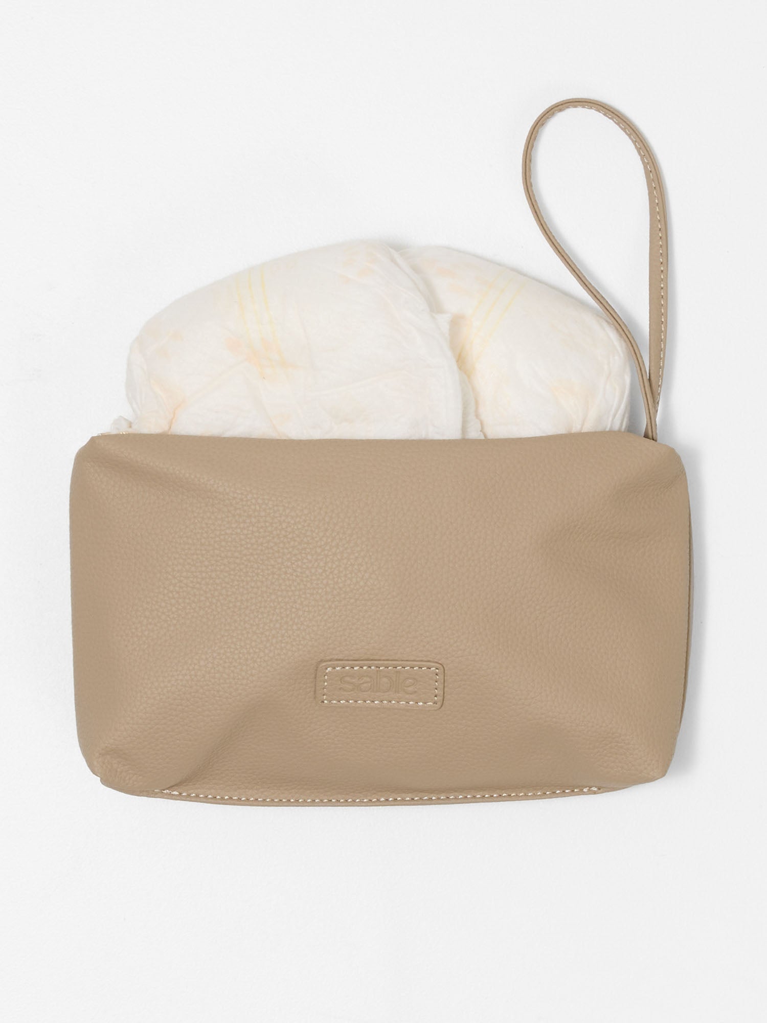 Small Wet Bag - Taupe Vegan Leather