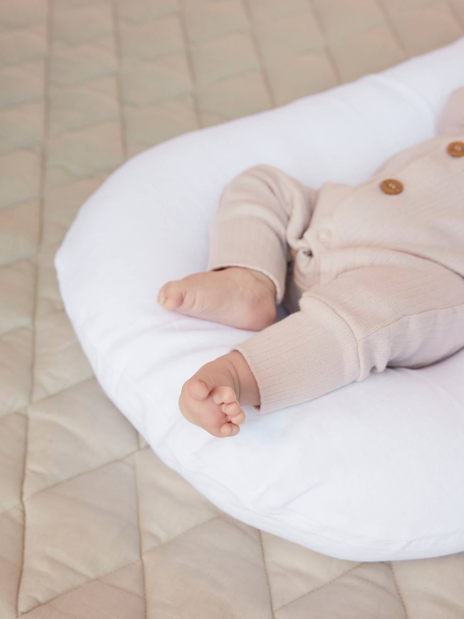 Linen Social Baby Lounger | White
