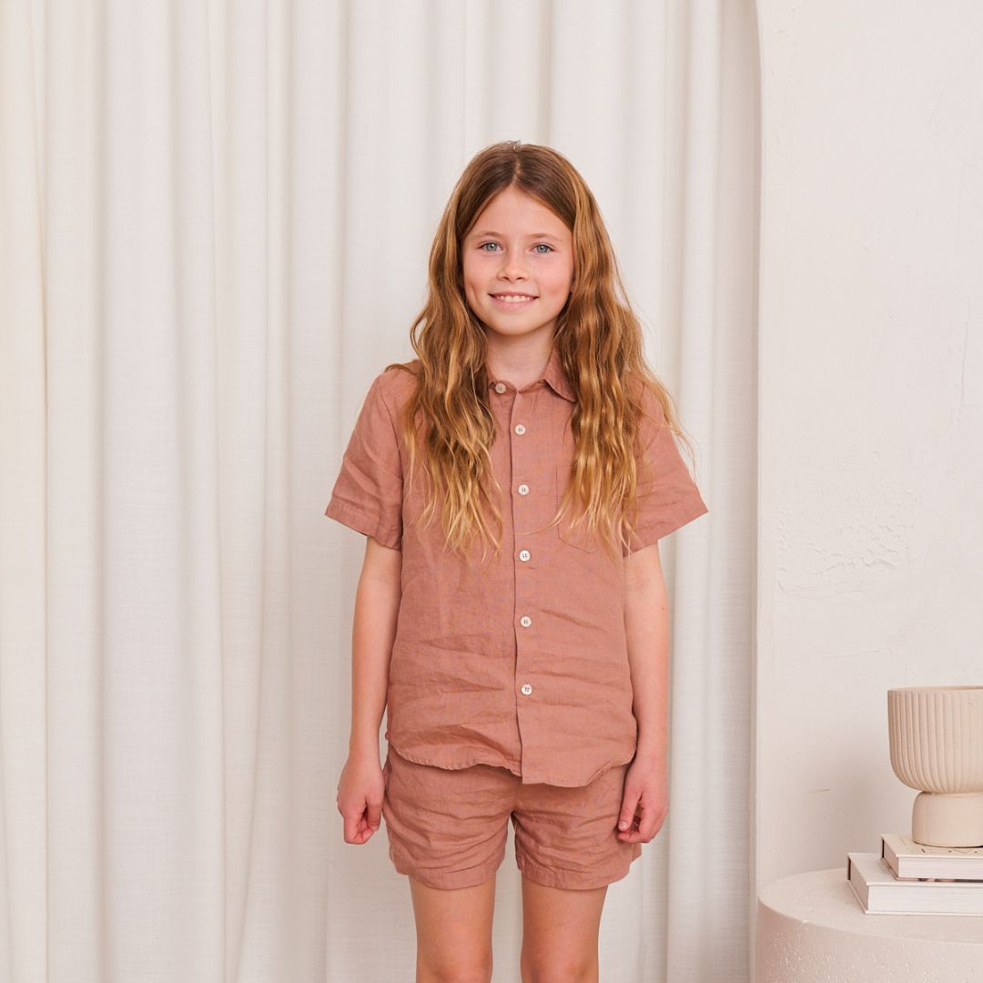 Kids Clay Linen Pyjama Set