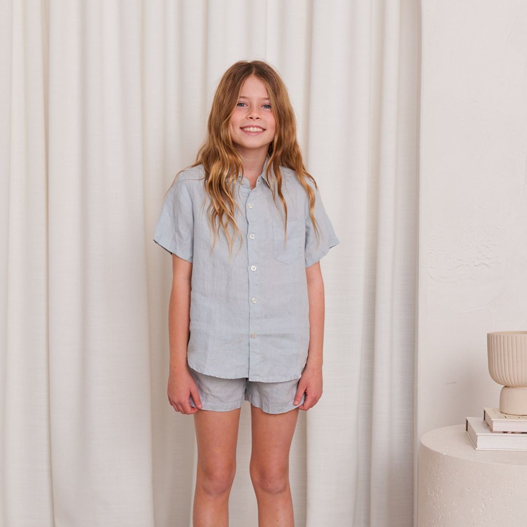 Linen pyjama short set hotsell