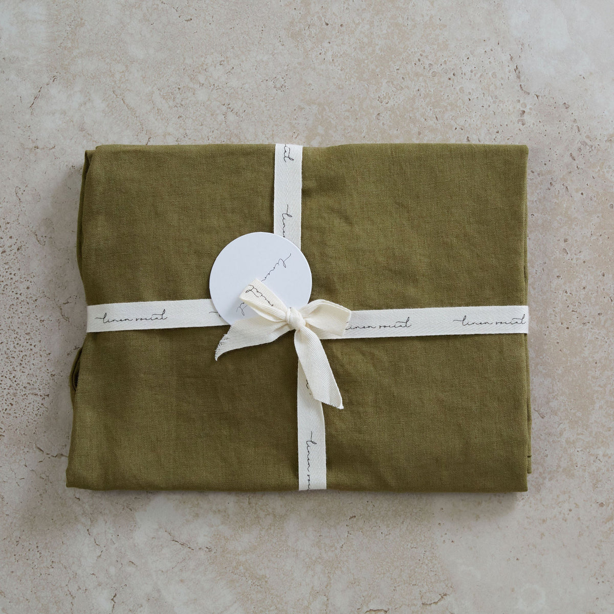 Linen Baby Lounger Cover Olive Sable Bebe