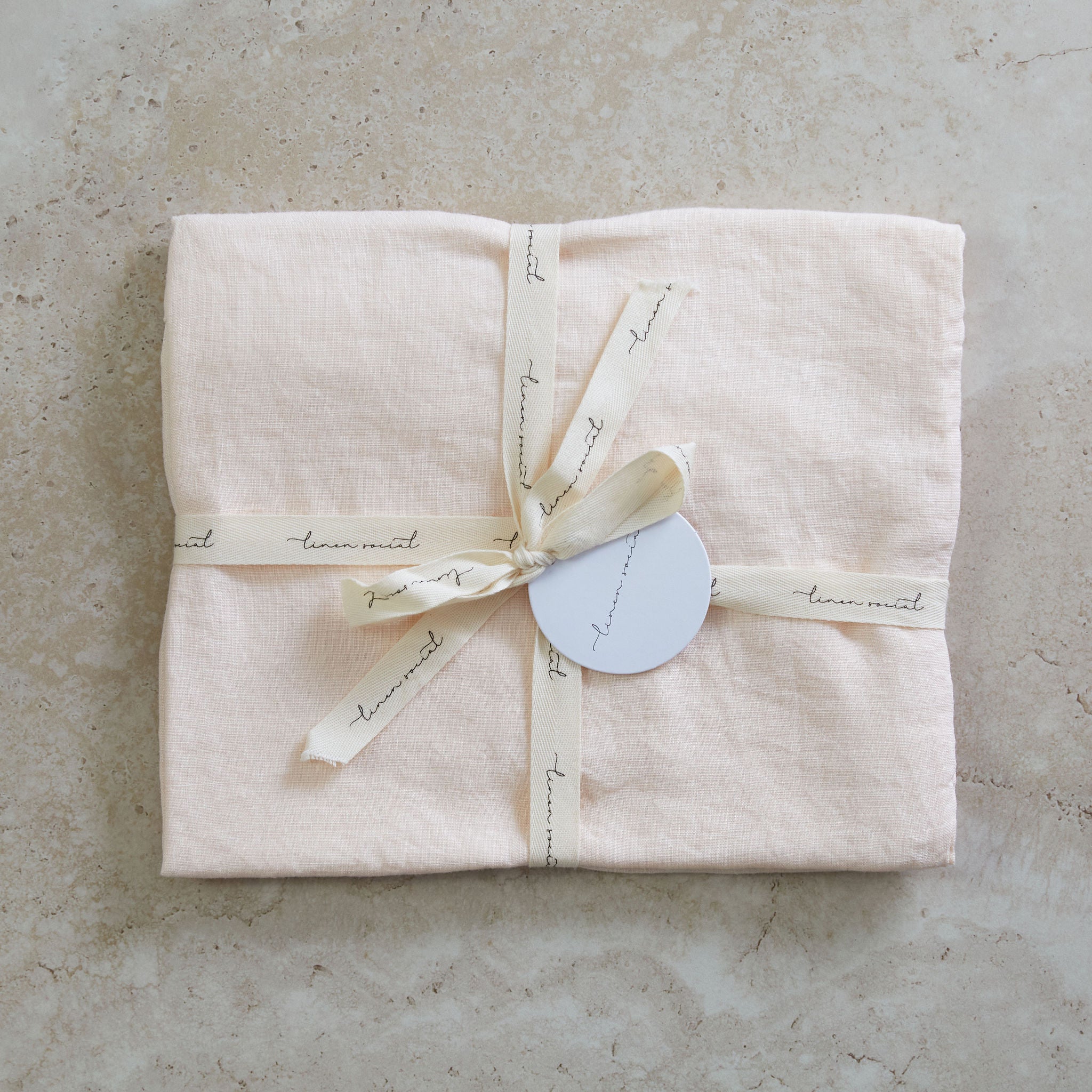 Peach Linen Baby Lounger Cover