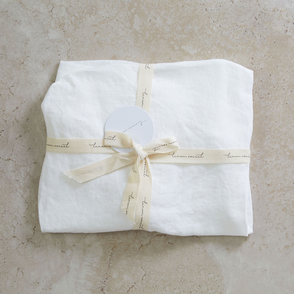 White Linen Bassinet Sheet